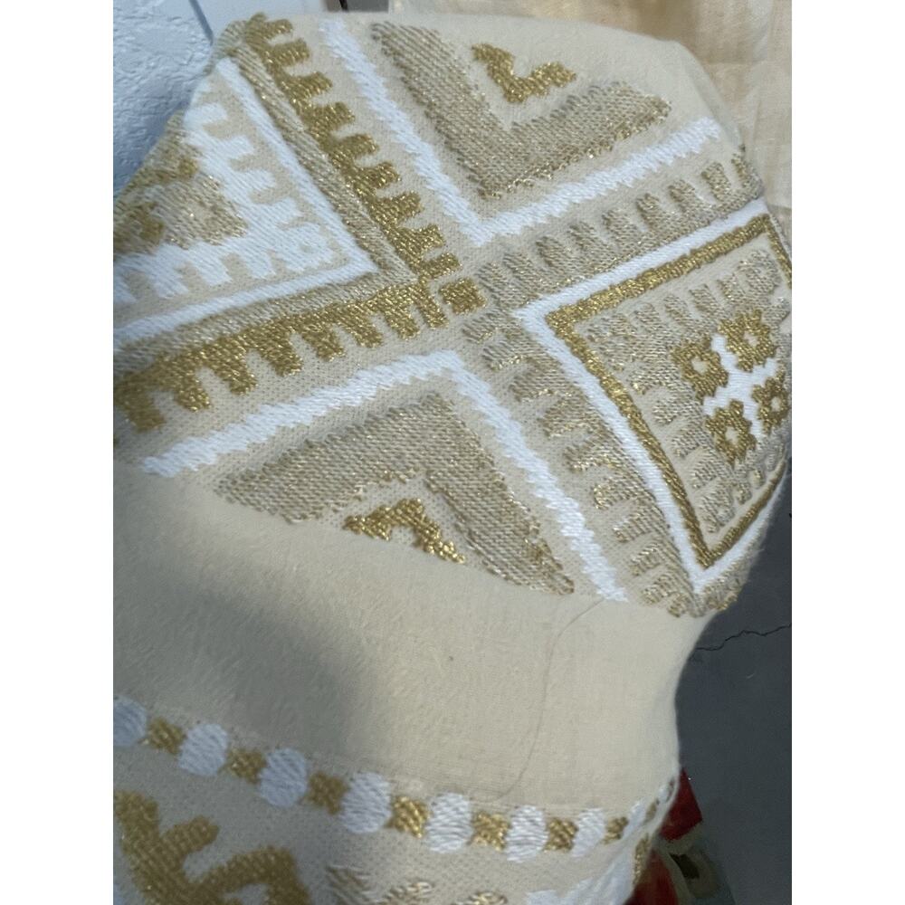 Haris Cotton Linen Dress Size S Yellow Spaghetti Strap Embroidered Sun Dress - Picture 4 of 5